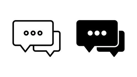 Chat icon vector. speech bubble sign and symbol. comment icon. message Stock Illustration