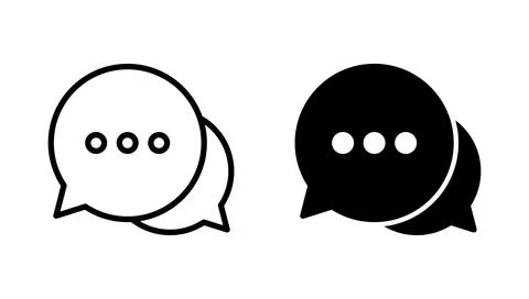 Chat icon vector. speech bubble sign and symbol. comment icon. message イラスト素材
