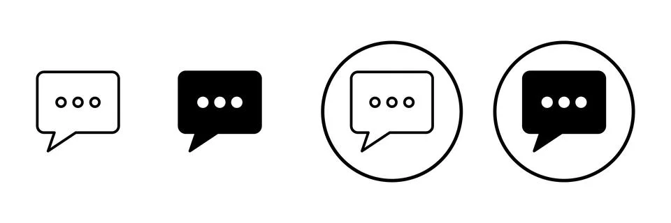 Chat icon vector. speech bubble sign and symbol. comment icon. message Stock Illustration