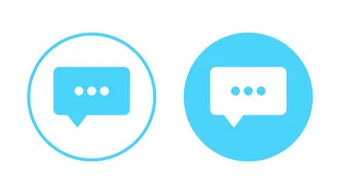 Chat icon vector. speech bubble sign and symbol. comment icon. message Stock Illustration