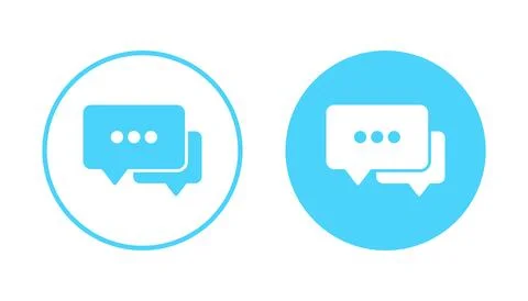 Chat icon vector. speech bubble sign and symbol. comment icon. message Stockillustratie