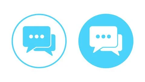 Chat icon vector. speech bubble sign and symbol. comment icon. message Illustrazione stock