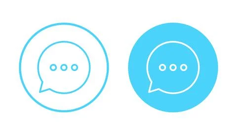 Chat icon vector. speech bubble sign and symbol. comment icon. message Illustrazione stock