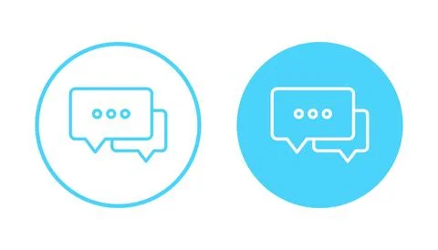 Chat icon vector. speech bubble sign and symbol. comment icon. message Illustrazione stock