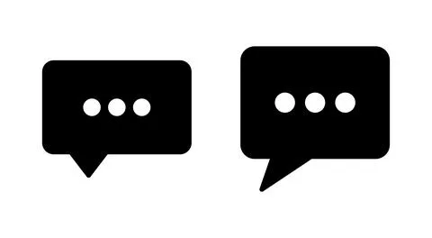 Chat icon vector. speech bubble sign and symbol. comment icon. message Stock Illustration