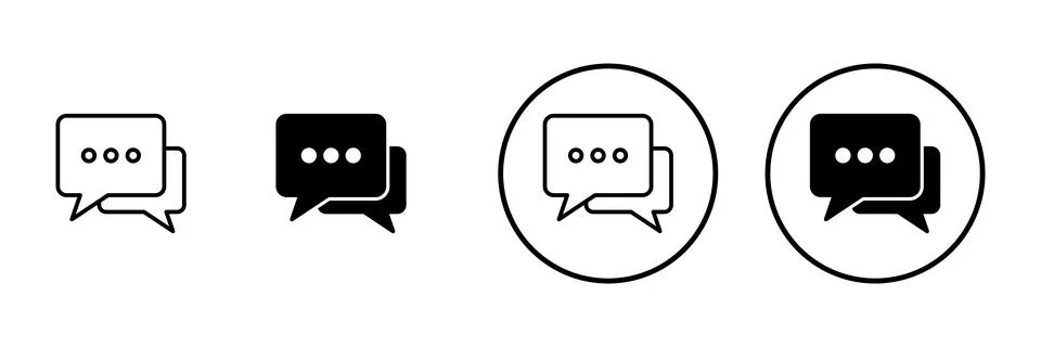 Chat icon vector. speech bubble sign and symbol. comment icon. message イラスト素材