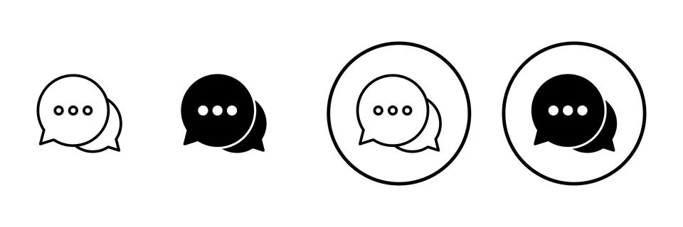 Chat icon vector. speech bubble sign and symbol. comment icon. message Stock Illustration