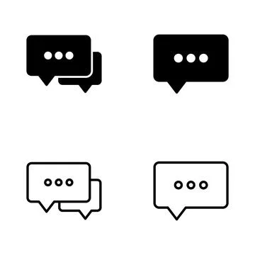 Chat icon vector. speech bubble sign and symbol. comment icon. message 스톡 일러스트