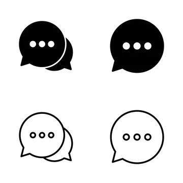 Chat icon vector. speech bubble sign and symbol. comment icon. message 스톡 일러스트