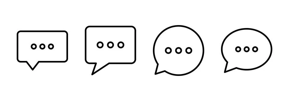 Chat icon vector. speech bubble sign and symbol. comment icon. message 스톡 일러스트