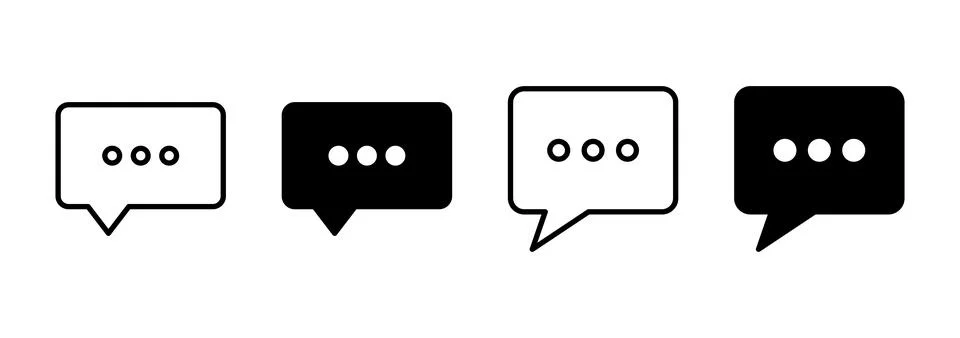 Chat icon vector. speech bubble sign and symbol. comment icon. message 스톡 일러스트
