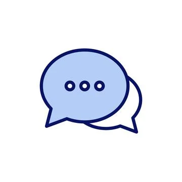 Chat icon vector. speech bubble sign and symbol. comment icon. message Illustrazione stock