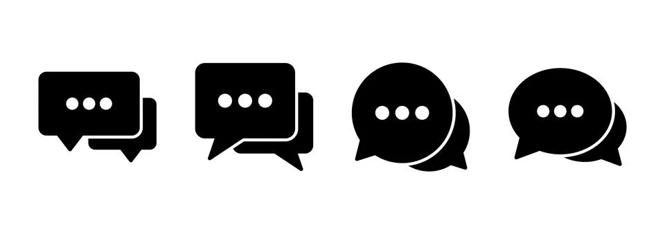 Chat icon vector. speech bubble sign and symbol. comment icon. message Illustrazione stock