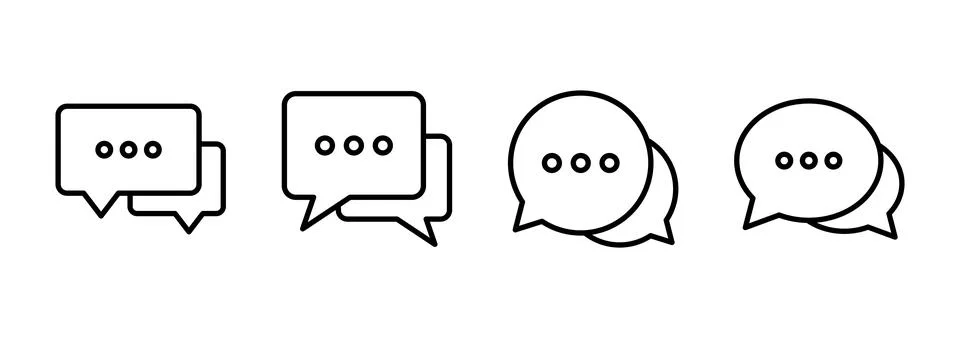 Chat icon vector. speech bubble sign and symbol. comment icon. message 스톡 일러스트