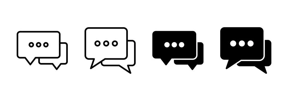 Chat icon vector. speech bubble sign and symbol. comment icon. message Stock Illustration