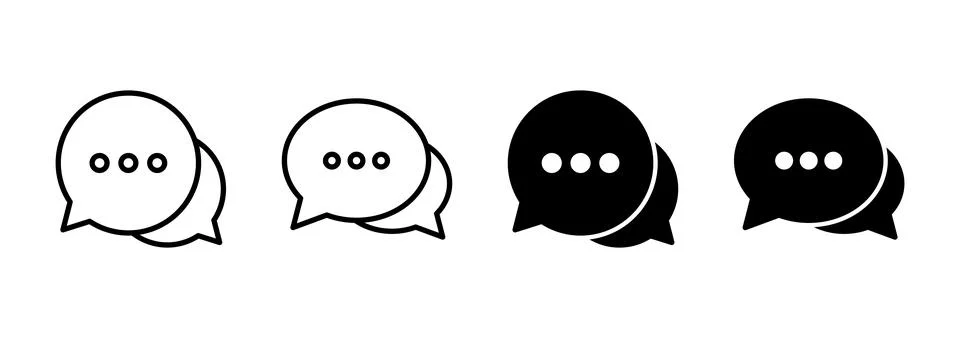 Chat icon vector. speech bubble sign and symbol. comment icon. message 스톡 일러스트