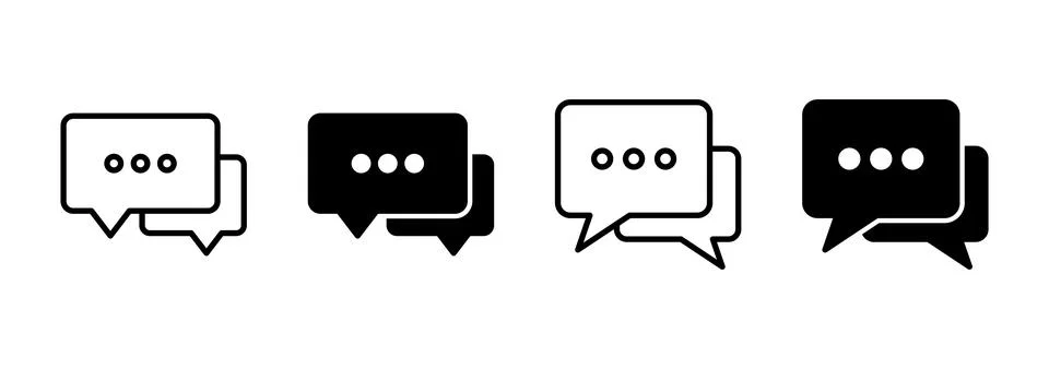 Chat icon vector. speech bubble sign and symbol. comment icon. message 스톡 일러스트