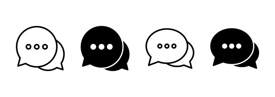 Chat icon vector. speech bubble sign and symbol. comment icon. message 스톡 일러스트