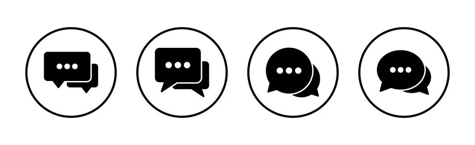 Chat icon vector. speech bubble sign and symbol. comment icon. message 스톡 일러스트