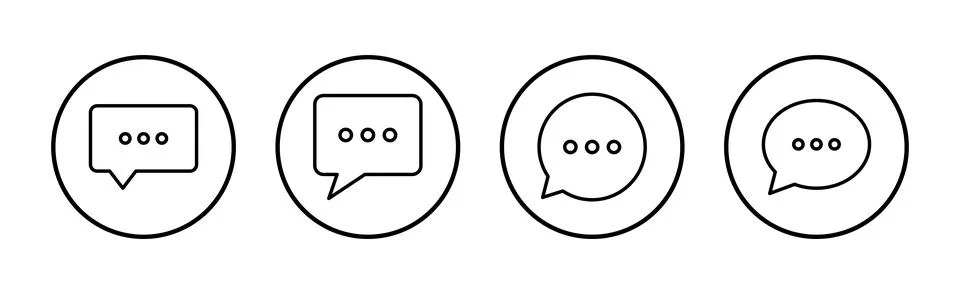 Chat icon vector. speech bubble sign and symbol. comment icon. message 스톡 일러스트