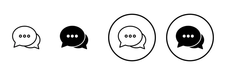 Chat icon vector. speech bubble sign and symbol. comment icon. message Stockillustratie