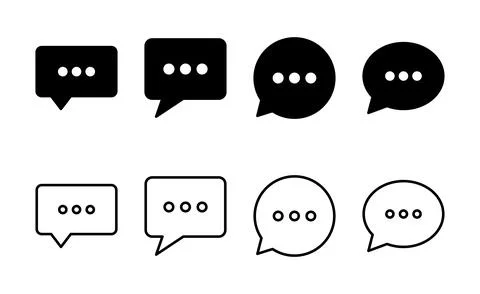 Chat icon vector. speech bubble sign and symbol. comment icon. message 스톡 일러스트
