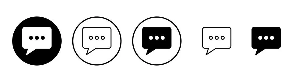 Chat icon vector. speech bubble sign and symbol. comment icon. message Illustrazione stock