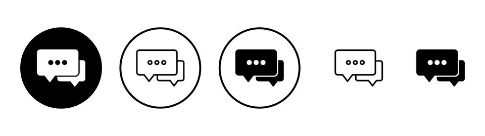 Chat icon vector. speech bubble sign and symbol. comment icon. message イラスト素材