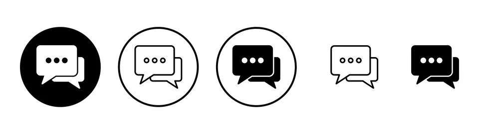Chat icon vector. speech bubble sign and symbol. comment icon. message Stock Illustration