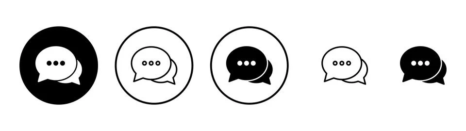 Chat icon vector. speech bubble sign and symbol. comment icon. message Illustrazione stock