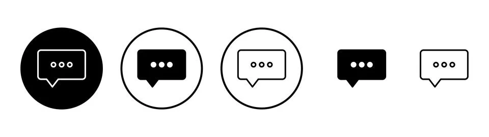 Chat icon vector. speech bubble sign and symbol. comment icon. message 스톡 일러스트