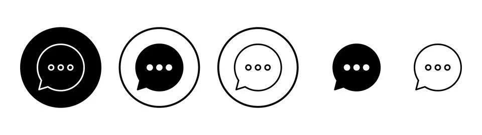 Chat icon vector. speech bubble sign and symbol. comment icon. message Stock Illustration