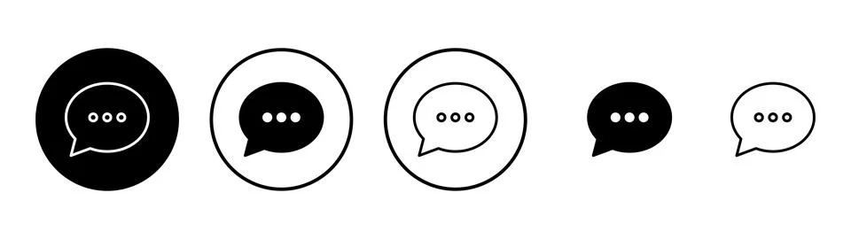 Chat icon vector. speech bubble sign and symbol. comment icon. message Stock Illustration