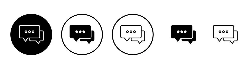 Chat icon vector. speech bubble sign and symbol. comment icon. message 스톡 일러스트