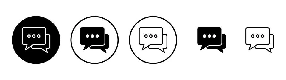 Chat icon vector. speech bubble sign and symbol. comment icon. message Stock Illustration