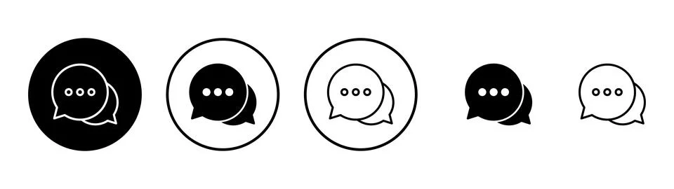 Chat icon vector. speech bubble sign and symbol. comment icon. message 스톡 일러스트