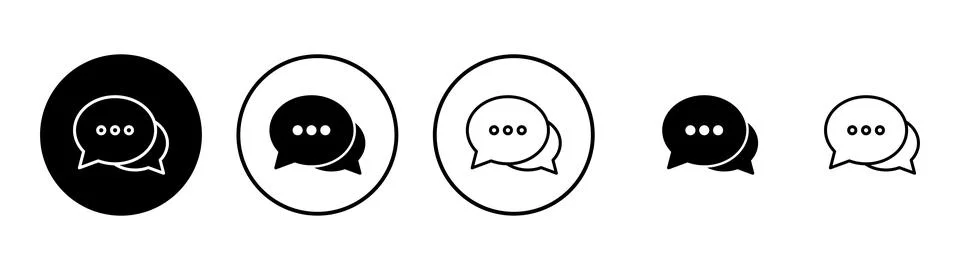 Chat icon vector. speech bubble sign and symbol. comment icon. message 스톡 일러스트