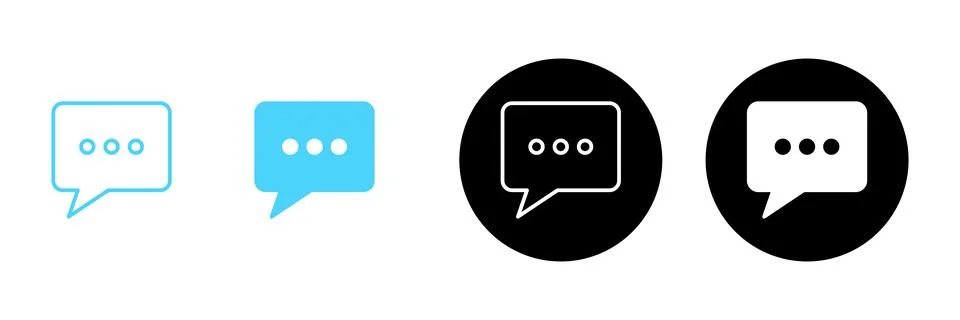 Chat icon vector. speech bubble sign and symbol. comment icon. message Stock Illustration