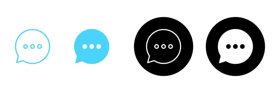 Chat icon vector. speech bubble sign and symbol. comment icon. message Stock Illustration
