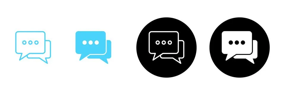 Chat icon vector. speech bubble sign and symbol. comment icon. message 스톡 일러스트
