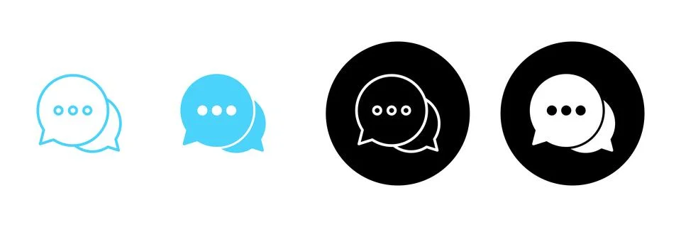 Chat icon vector. speech bubble sign and symbol. comment icon. message Stock Illustration
