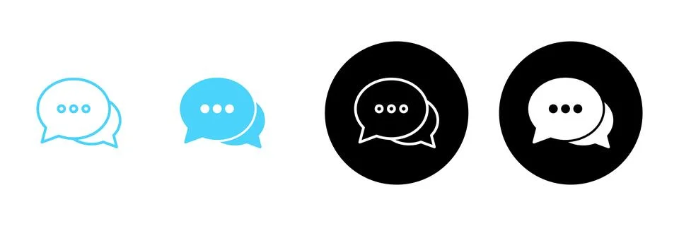 Chat icon vector. speech bubble sign and symbol. comment icon. message Illustrazione stock
