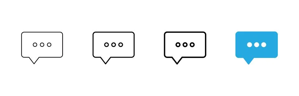 Chat icon vector. speech bubble sign and symbol. comment icon. message 스톡 일러스트