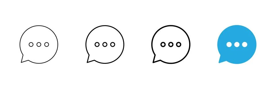 Chat icon vector. speech bubble sign and symbol. comment icon. message イラスト素材