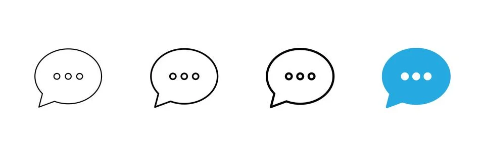 Chat icon vector. speech bubble sign and symbol. comment icon. message Stock Illustration