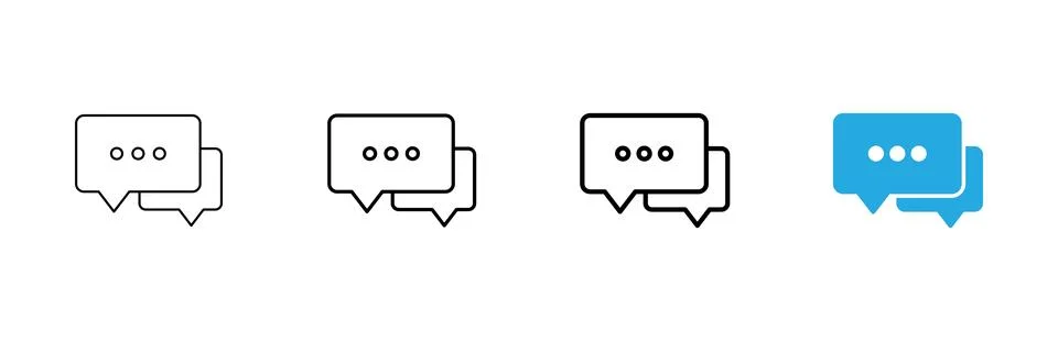Chat icon vector. speech bubble sign and symbol. comment icon. message Illustrazione stock