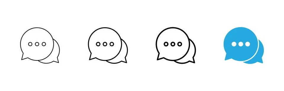 Chat icon vector. speech bubble sign and symbol. comment icon. message Illustrazione stock