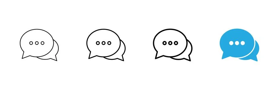 Chat icon vector. speech bubble sign and symbol. comment icon. message 스톡 일러스트