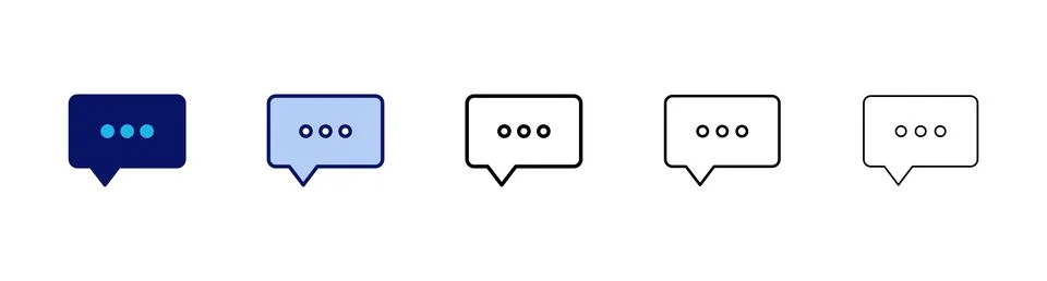 Chat icon vector. speech bubble sign and symbol. comment icon. message Stock Illustration