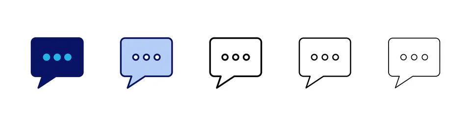 Chat icon vector. speech bubble sign and symbol. comment icon. message Stock Illustration